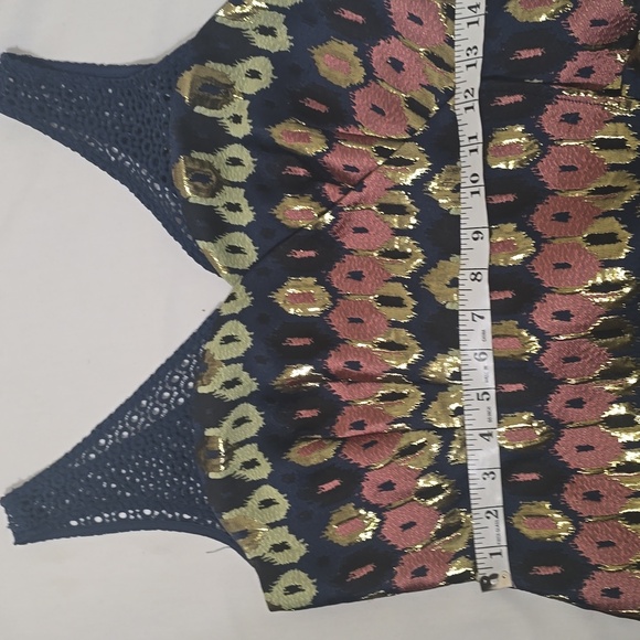 “HD IN PARIS” ANTHROPOLOGIE Metallic Jacquard Top 4 - Picture 9 of 9
